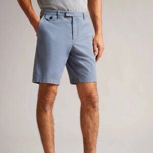 Ted Baker Mens 32R 9 inch Inseam Chino Shorts Slate Preppy Casual Cotton Designe